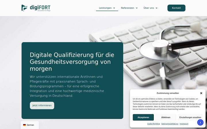 Screenshot of digifort-experts.de