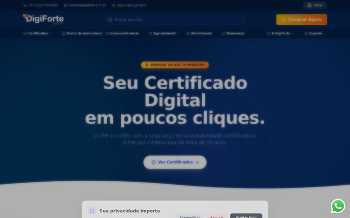 Captura de pantalla de digiforte.com.br