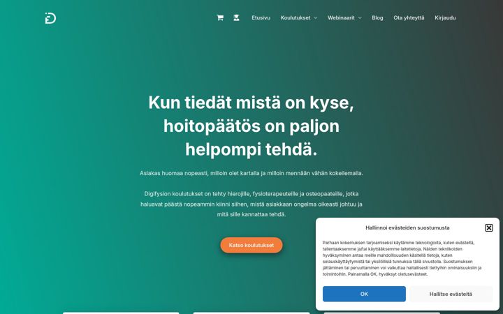 Skærmbillede af digifysio.fi