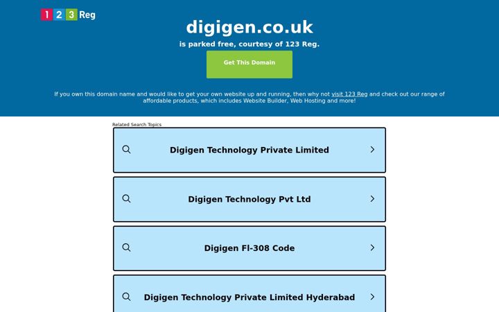 Screenshot stránky digigen.co.uk