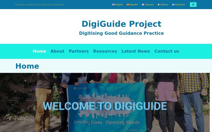 Screenshot of digiguideproject.eu