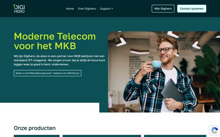 Екранна снимка на digihero.nl