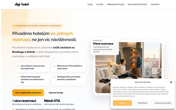 Skærmbillede af digihotel.cz