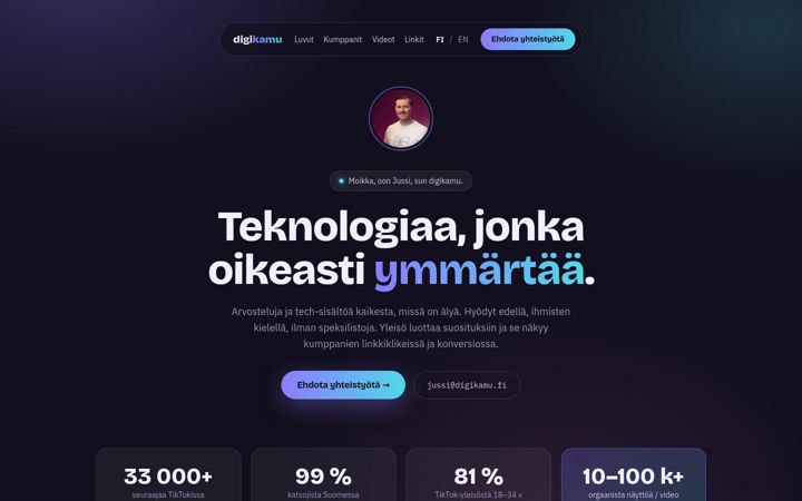 Snímek obrazovky digikamu.fi
