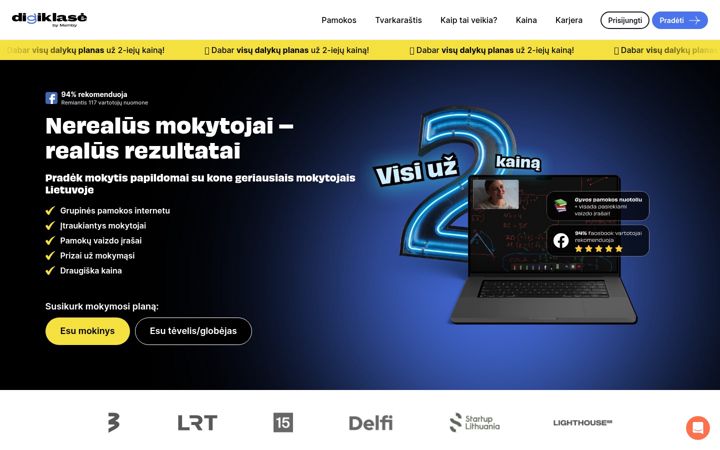 Ekrano kopija digiklase.lt