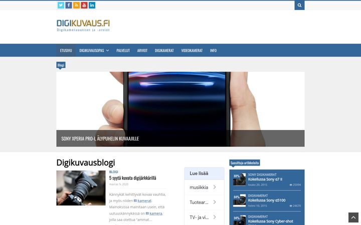 Snímek obrazovky digikuvaus.fi