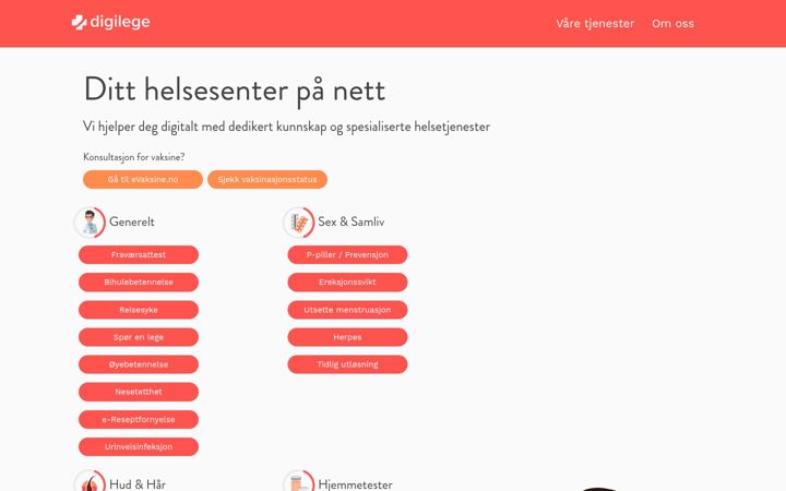 Snímek obrazovky digilege.no