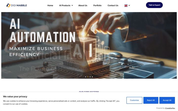 Screenshot of digimabbleai.com
