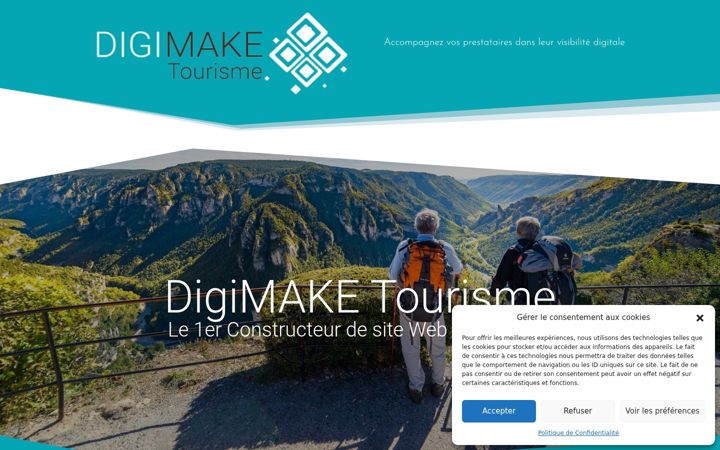 Екранна снимка на digimake-tourisme.fr