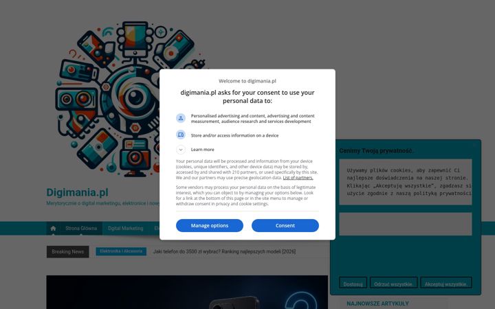 Snimka zaslona za digimania.pl