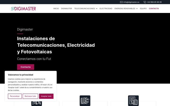 Ekraanipilt saidist digimaster.es