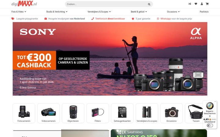 Screenshot of digimaxx.nl