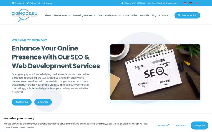 Screenshot of digimooz.eu