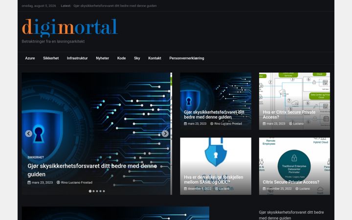 Skærmbillede af digimortal.no