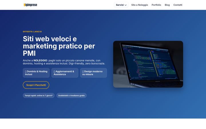 Skärmbild av digimprese.it