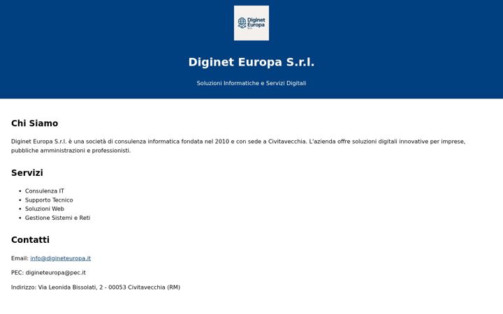 Skärmbild av digineteuropa.it
