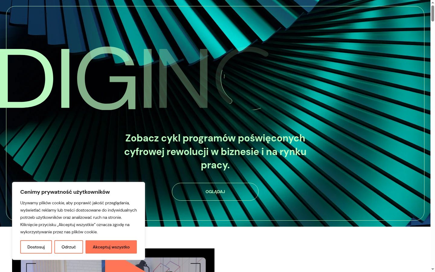 Screenshot van de toestemmingsbanner zoals getoond vóór enige interactie