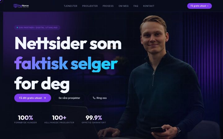 Skærmbillede af diginorce.no