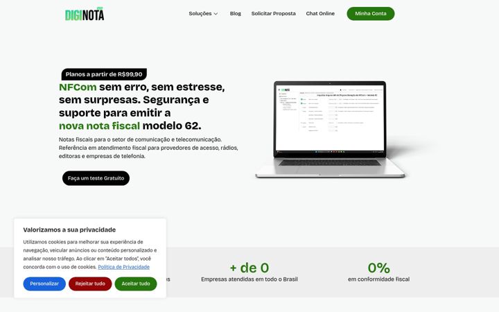 Captura de pantalla de diginotanfe.com.br