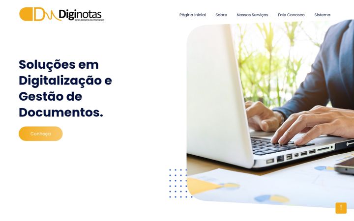 Captura de pantalla de diginotas.com.br