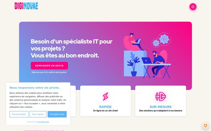 Screenshot of diginovae.com