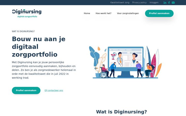 Screenshot of diginursing.be