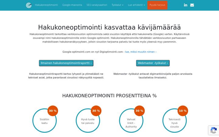 Screenshot of digioptimointi.com