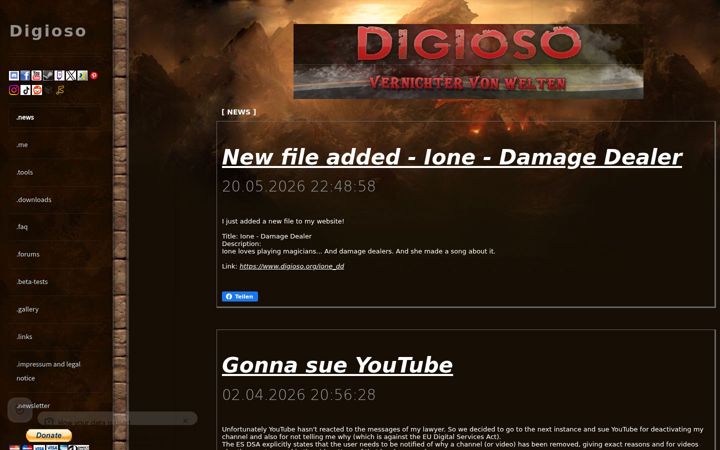 Ekrano kopija digioso.org