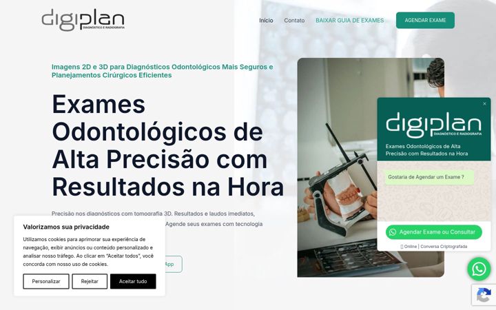 Captura de pantalla de digiplandental.com.br