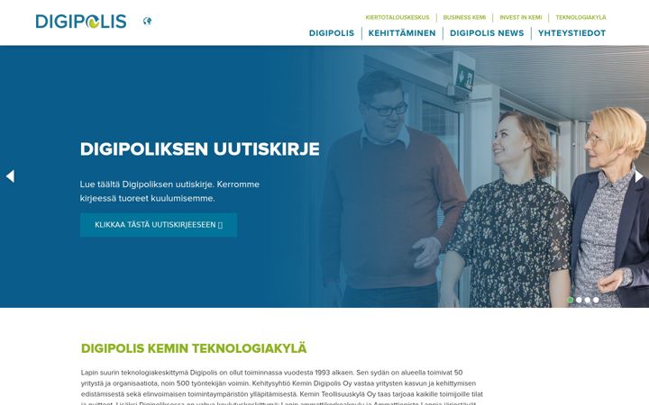 Skærmbillede af digipolis.fi