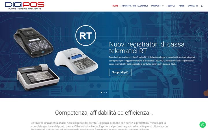 Skärmbild av digipos.it