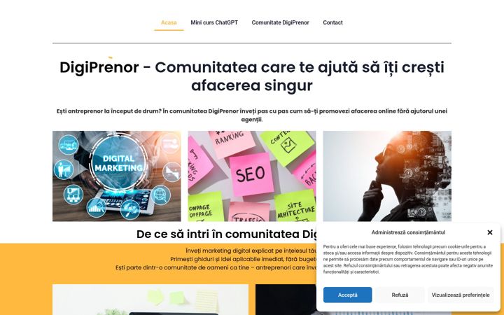 Screenshot of digiprenor.ro