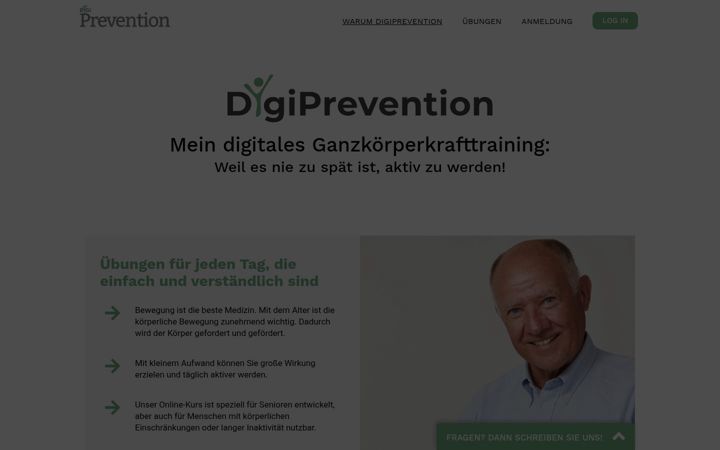 Screenshot stránky digiprevention.de