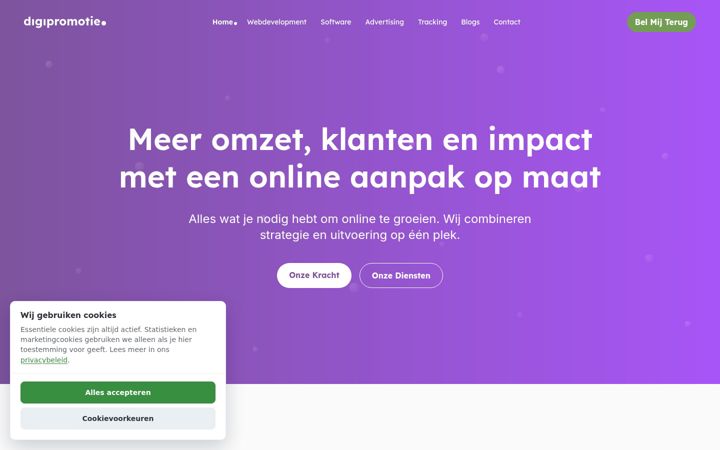 Snímek obrazovky digipromotie.nl