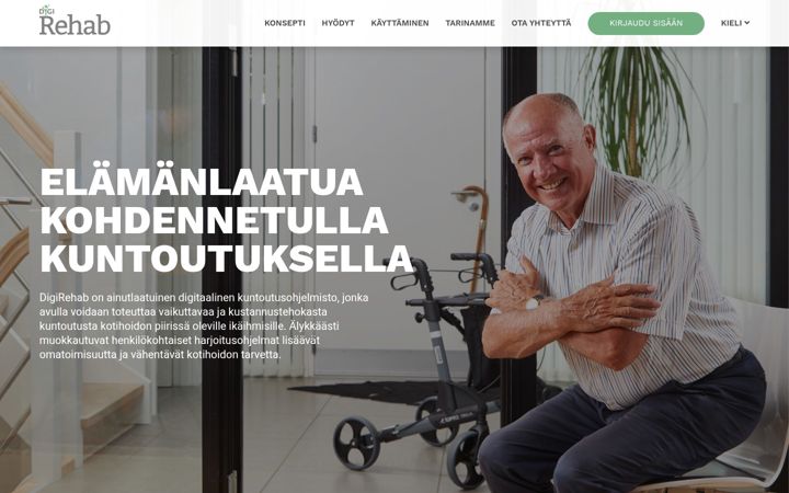 Skærmbillede af digirehab.fi
