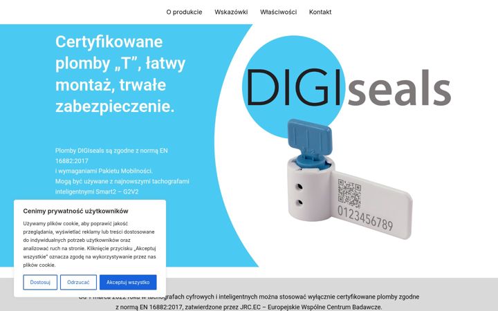 Snimka zaslona za digiseals.pl