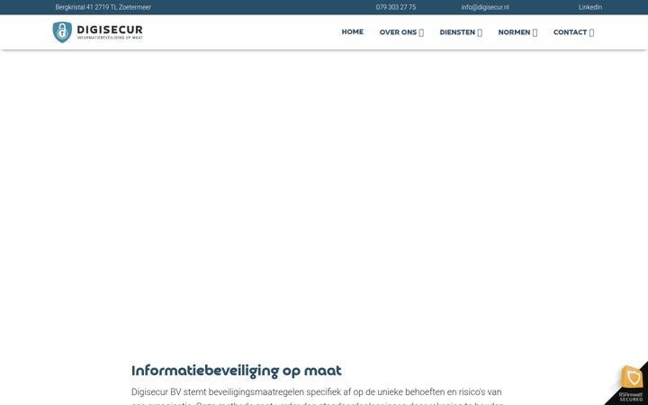 Ekraanipilt saidist digisecur.nl