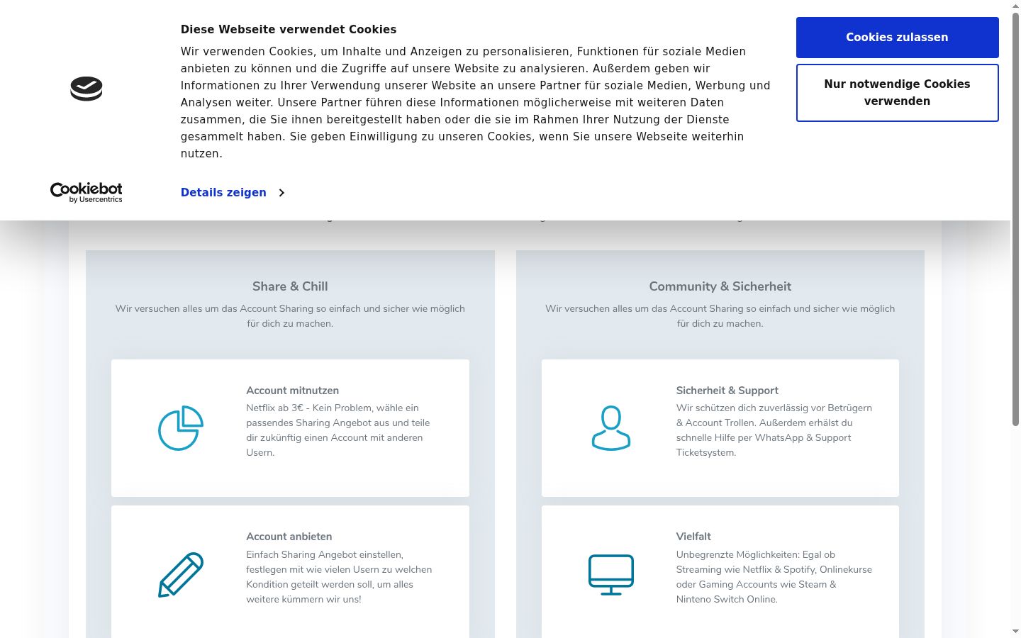 Screenshot tal-banner tal-kunsens muri qabel kwalunkwe interazzjoni