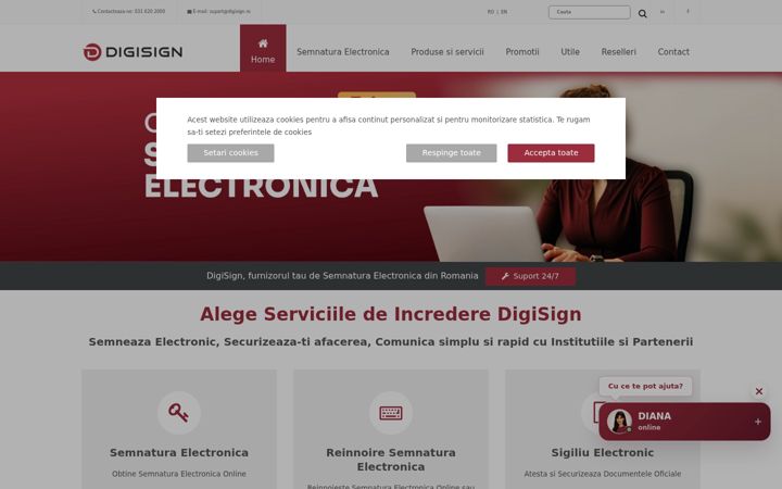 Zrzut ekranu digisign.ro