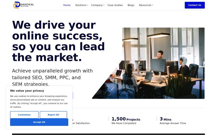 Screenshot of digistical.com