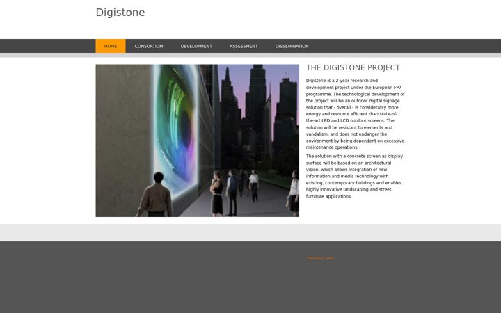 Screenshot of digistonescreen.eu