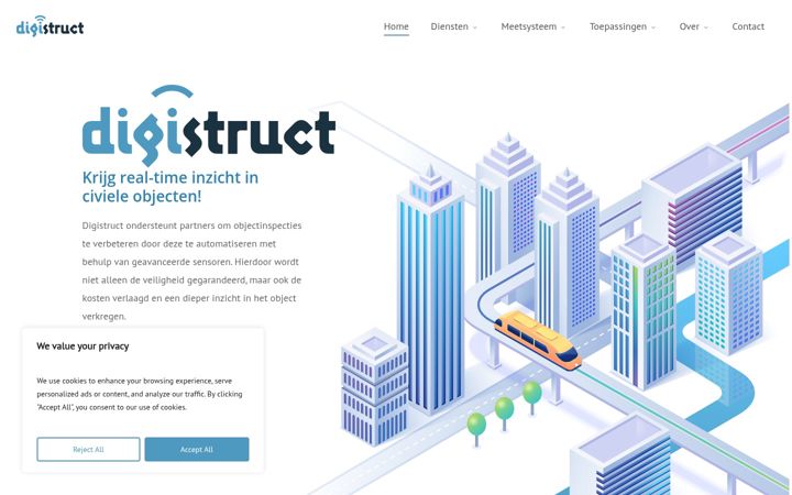 Captură de ecran a digistruct.ai