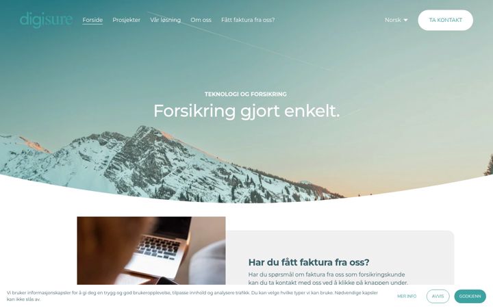 Skærmbillede af digisure.no