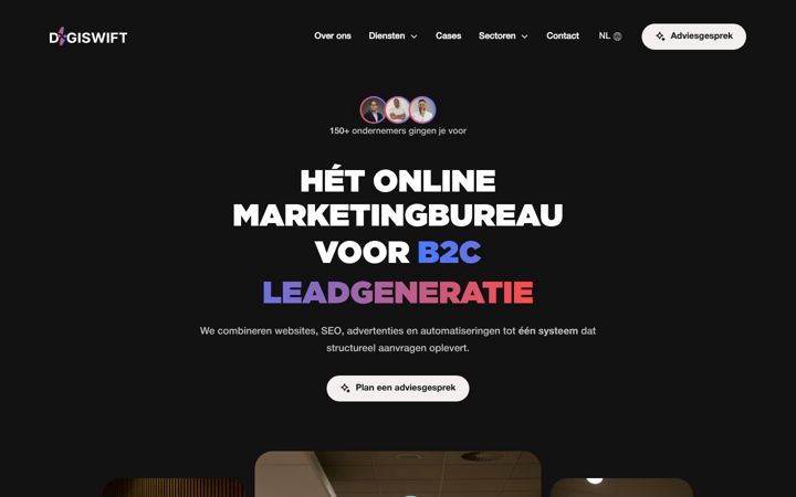 Screenshot van digiswift.nl