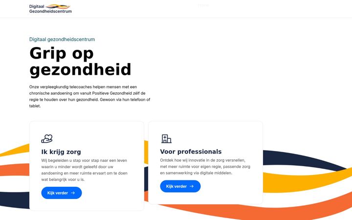 Screenshot di digitaalgezondheidscentrum.nl