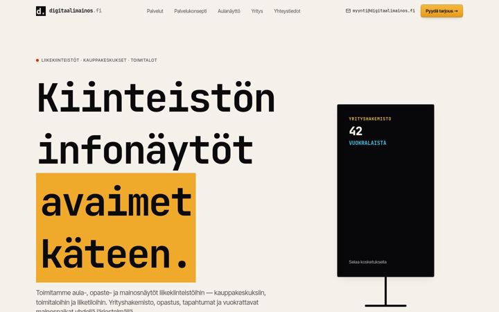 Screenshot von digitaalimainos.fi