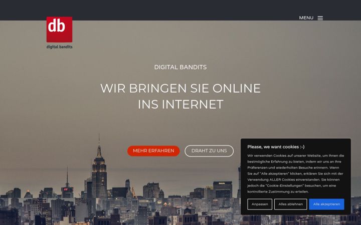 Screenshot of digital-bandits.de