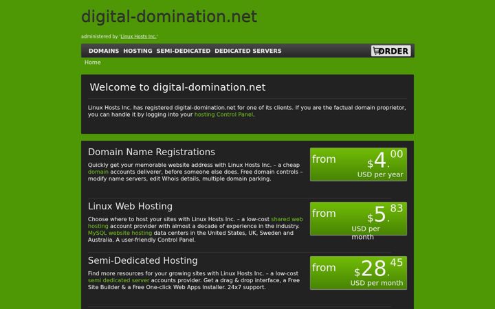 Screenshot ta' digital-domination.net