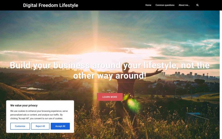 Screenshot of digital-freedom-lifestyle.com