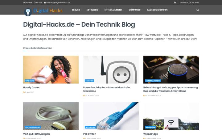 Screenshot ta' digital-hacks.de
